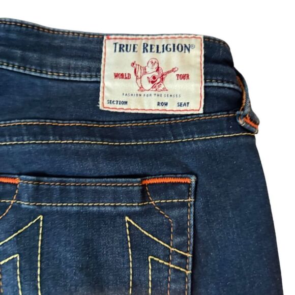 True Religion Becca NWOT  Mid Rise Flap Pocket Boot. Cut Jeans Sz 32 - Picture 12 of 13